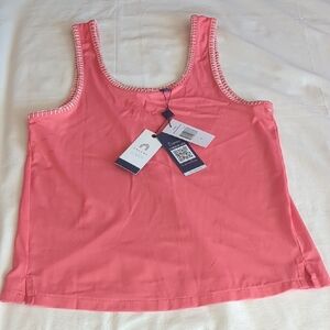 CABANA LIFE Coral Pink Whip Stiched Tank Top NWT Size XS UPF 50+ Protection